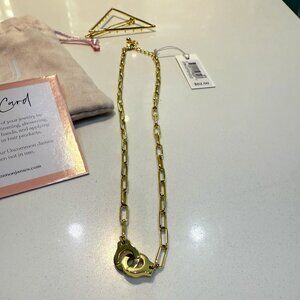 NWT - Uncommon James Handcuff Gold Link Necklace (Bonus Barrette)